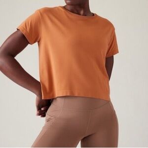 Athleta Relaxed Tee in Sunbaked Clay XS